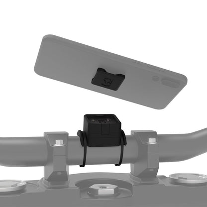Support universel de smartphone tubulaire sur guidon de moto