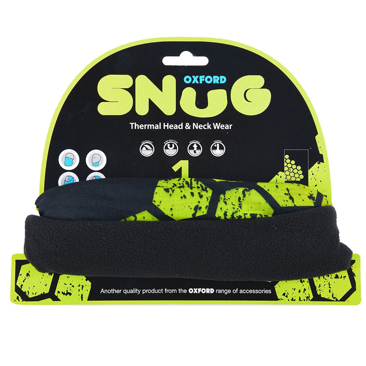 Tour de cou Hexagone Jaune en polaire