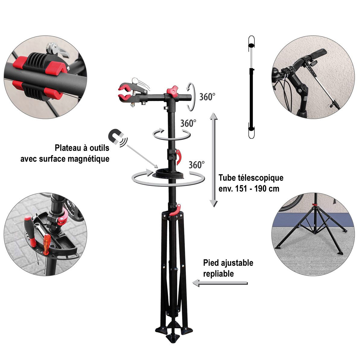 Trépied atelier - montage - nettoyage pour vélo